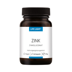 Cynk | 60 Kapsułek | Glukonian cynku | 15 mg | LIFE LIGHT