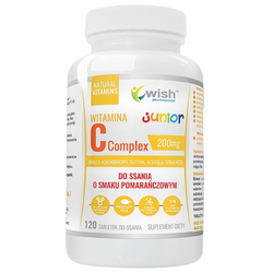 Witamina C Complex Junior 200mg + Rutyna | Vege | Tabletki do Ssania – 120 szt.