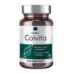Colvita | Kolagen rybi + Algi + Witamina E | 120 Kapsułek | COLWAY