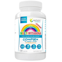 Multiwitamina Junior Witamina B COMPLEX + ADEK + Wit C DO SSANIA 120 tabletek