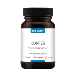 Miedź | Glukonian Miedzi (II) | 60 Kapsułek  |  2 mg | LIFE LIGHT