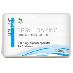 Spirulina Cynk | 90 Tabletek | Organiczny Cynk | Life Light