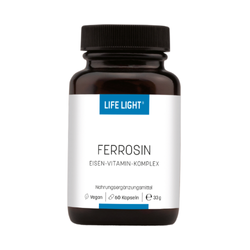 Ferrosin 60 Kapsułek | Żelazo + B - Kompleks + Witaminy C i E | LIFE LIGHT